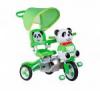 Panda tricikli szülőkormányos baby mix zöld
