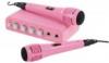 König Karaoke keverő Rózsaszín,(pink)szett mikrofonrendszer HAV-KM11P