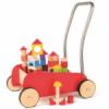 Járássegítő kiskocsi építőkockákkal - Woodyland