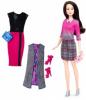 Barbie Fashionista babák ruhákkal és kiegészítőkkel - kockás szoknyában
