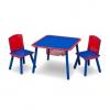 Gyerek asztal székekkel - kék piros