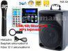 Hordozható Karaoke szett USB SD Bluetooth MP3 lejátszóval, v