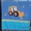 Gyerek ágynemű markoló traktor rávarrt mintával