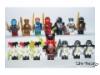 Lego Ninjago figurák Garmadon Echo Zane Nindroid csontváz 14db figura