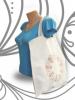 Tulipán mintás bevásárló táska - kör