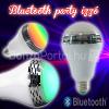 MP3 RGB E27 LED körte Bluetooth disco lámpa