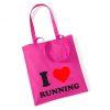 Pink táska I love Running felirattal