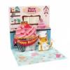 Popshots képeslap, mini, születésnapi, Cupcake Kitty Mignoncica