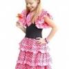 FARSANGRA! Spanyol táncosnő jelmez fekete-rózsaszín 4-5 évesre