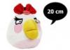 Angry Birds lányos plüss, hangot ad, 20 cm, fehér
